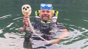 “Trick or treat:” Pranksters’ human skull beer bong triggers response from authorities