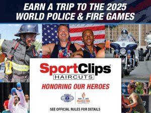 Sport Clips Haircuts is “Honoring our Heroes” by sending five first responders to the World Police & Fire Games