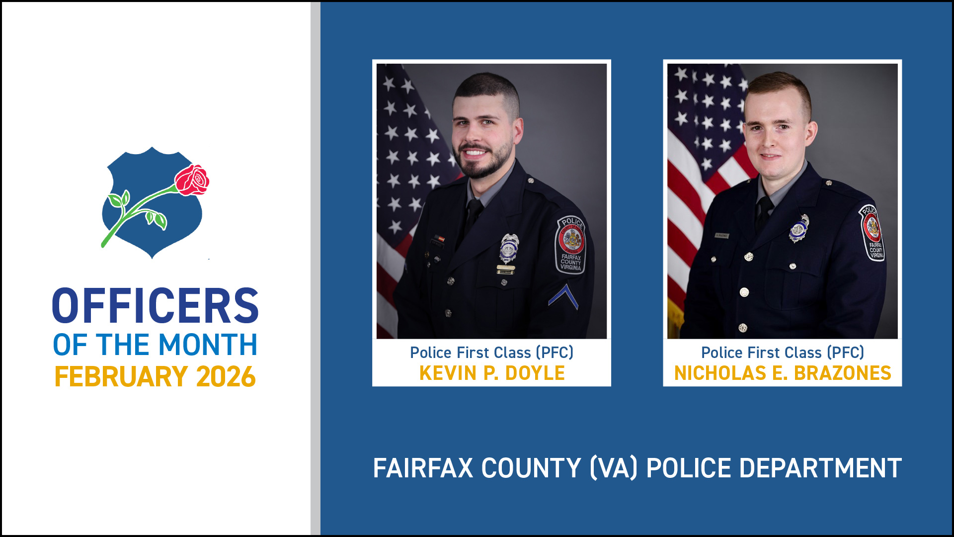 NLEOMF announces February 2026 Officers of the Month